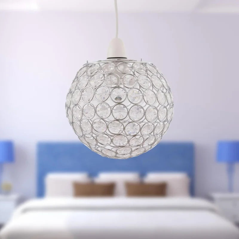 18Cm H Plastic round Pendant Shade ( Uno ) in Clear