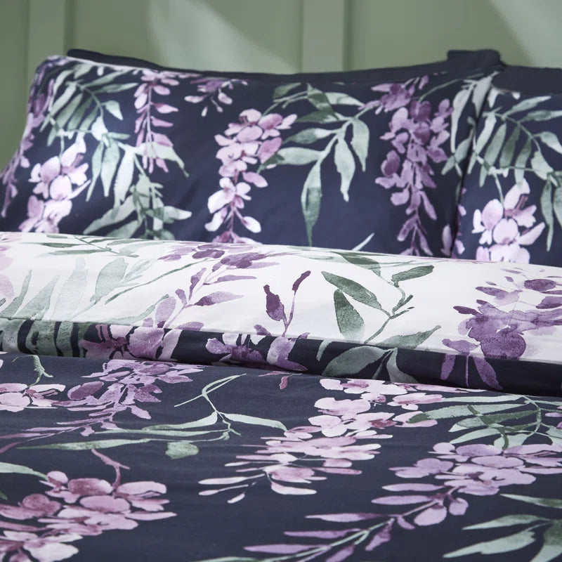 Wister Floral Reversible Duvet Cover Set with Pillowcases