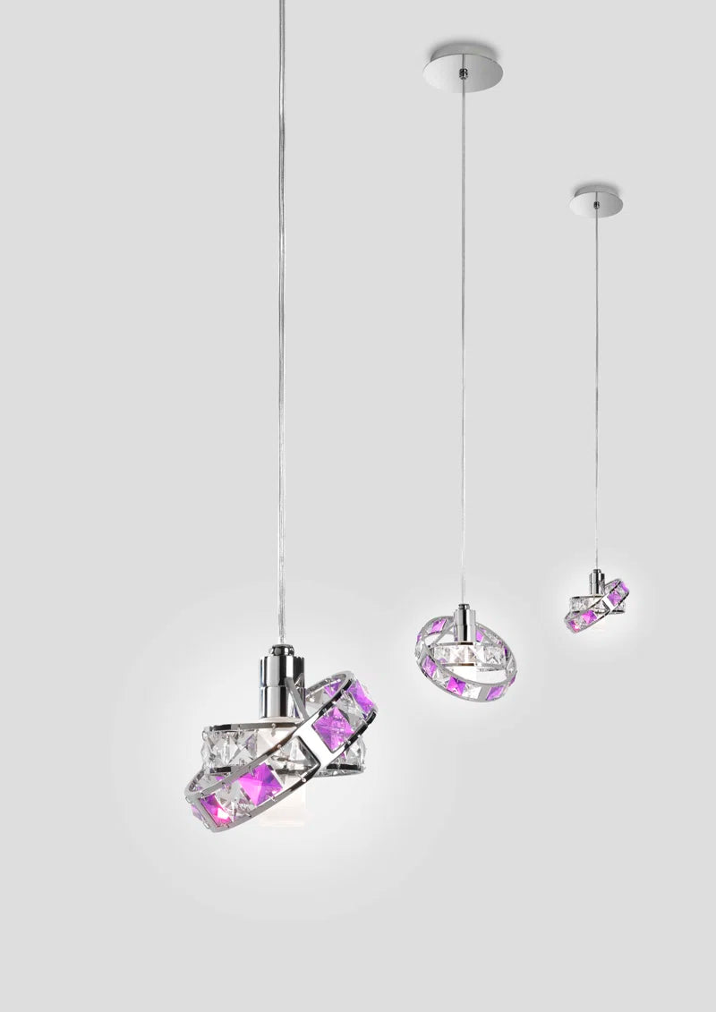 1 - Light Polished Chrome Geometric Pendant