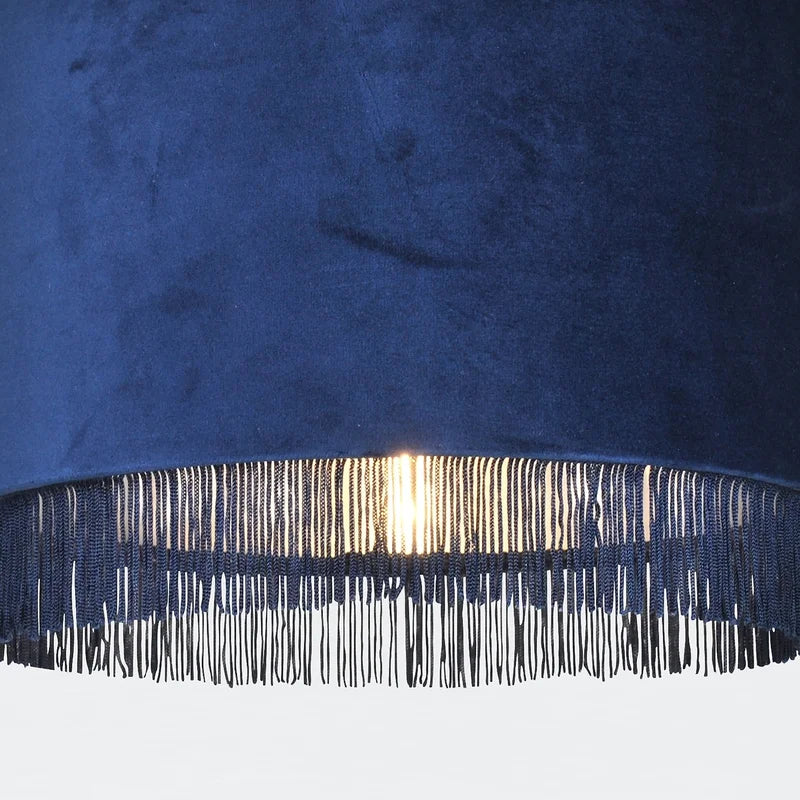 23Cm H X 30Cm W Velvet Drum Pendant Shade