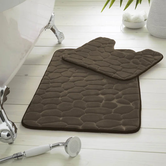 2 Piece Set Rectangle Bath Mat