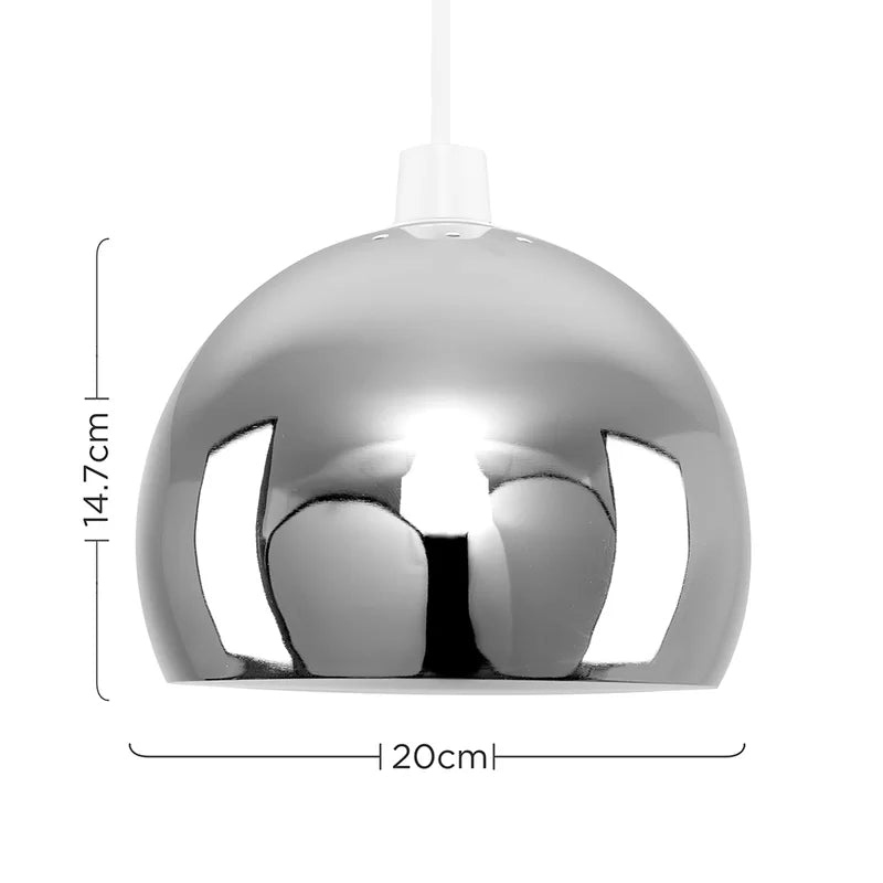 14.7Cm H Metal Bowl Pendant Shade ( Screw on )