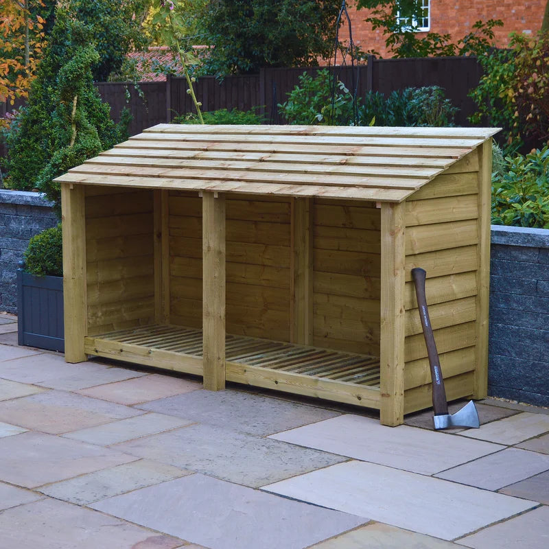 230Cm W X 80Cm D Solid Wood Log Store