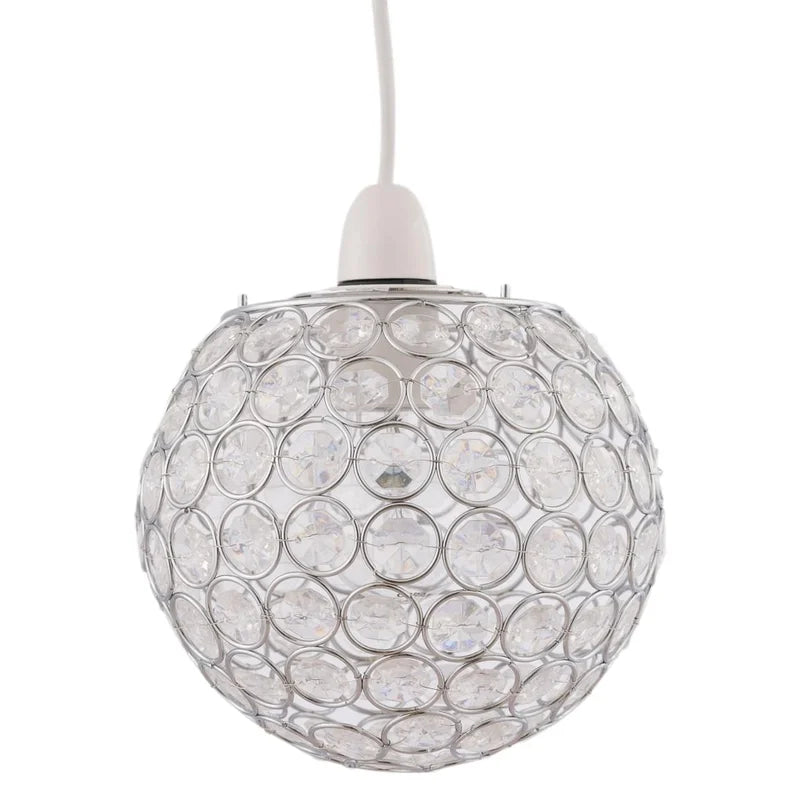 18Cm H Plastic round Pendant Shade ( Uno ) in Clear