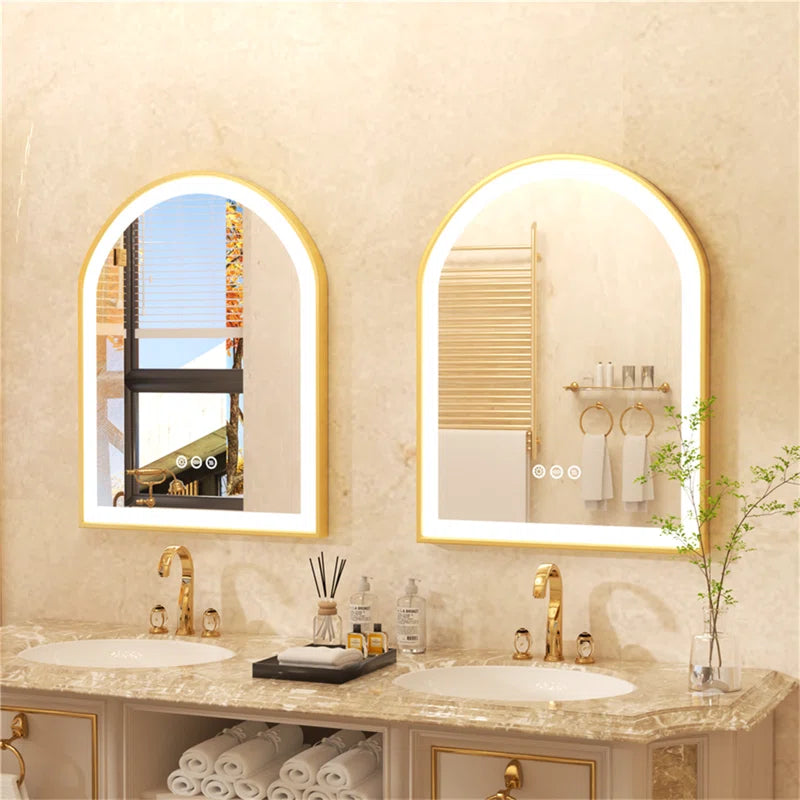 Wall Mirror Aluminium Arch LED Wall Mirror