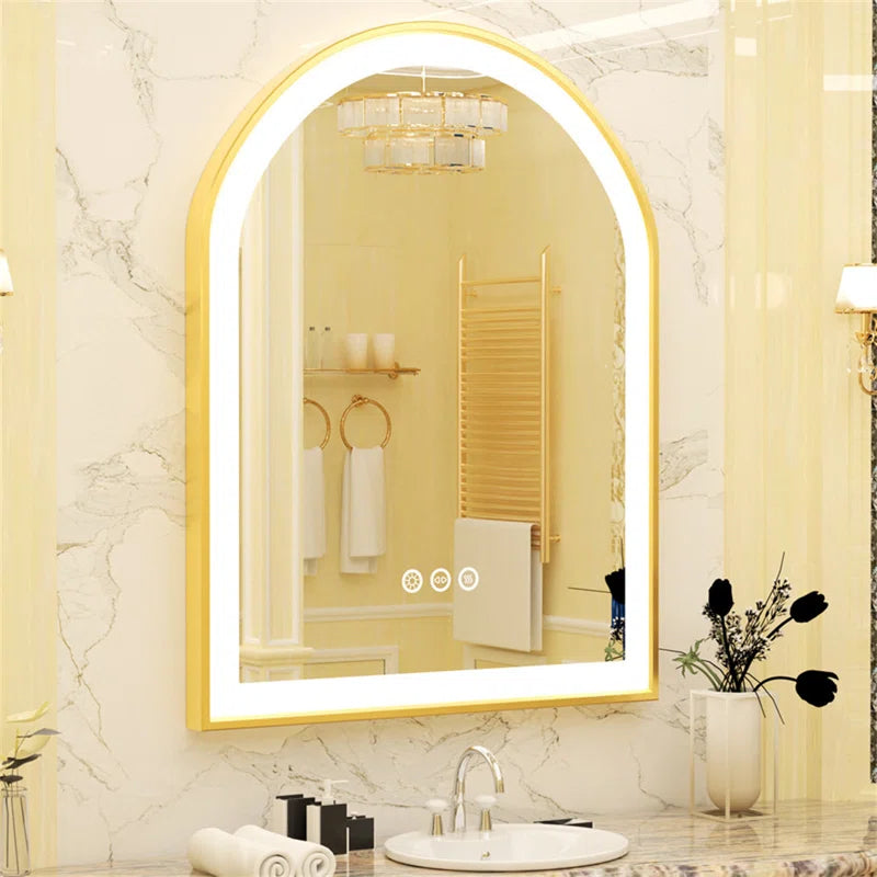 Wall Mirror Aluminium Arch LED Wall Mirror