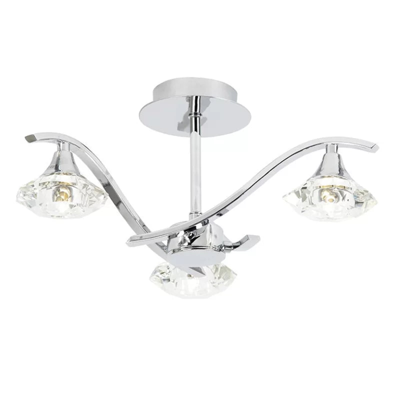 Ziva Glass Semi Flush Mount