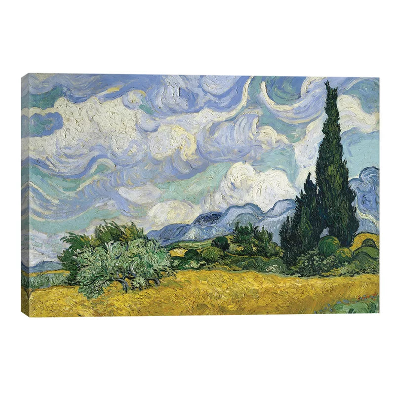 Wheat Field with Cypresses, June-July 1889 (Metropolitan Museum of Art, NYC) by Vincent Van Gogh - Painting on Canvas