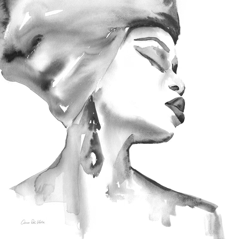 Woman III BW Crop by Aimee Del Valle - Wrapped Canvas Painting