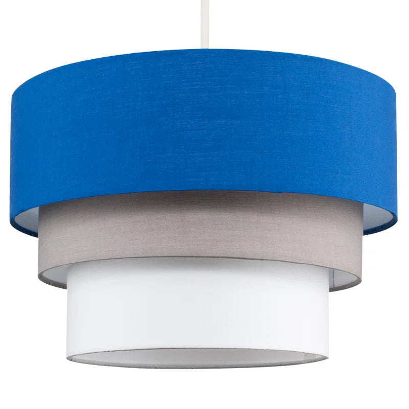 20Cm H Cotton Drum Pendant Shade ( Screw on )