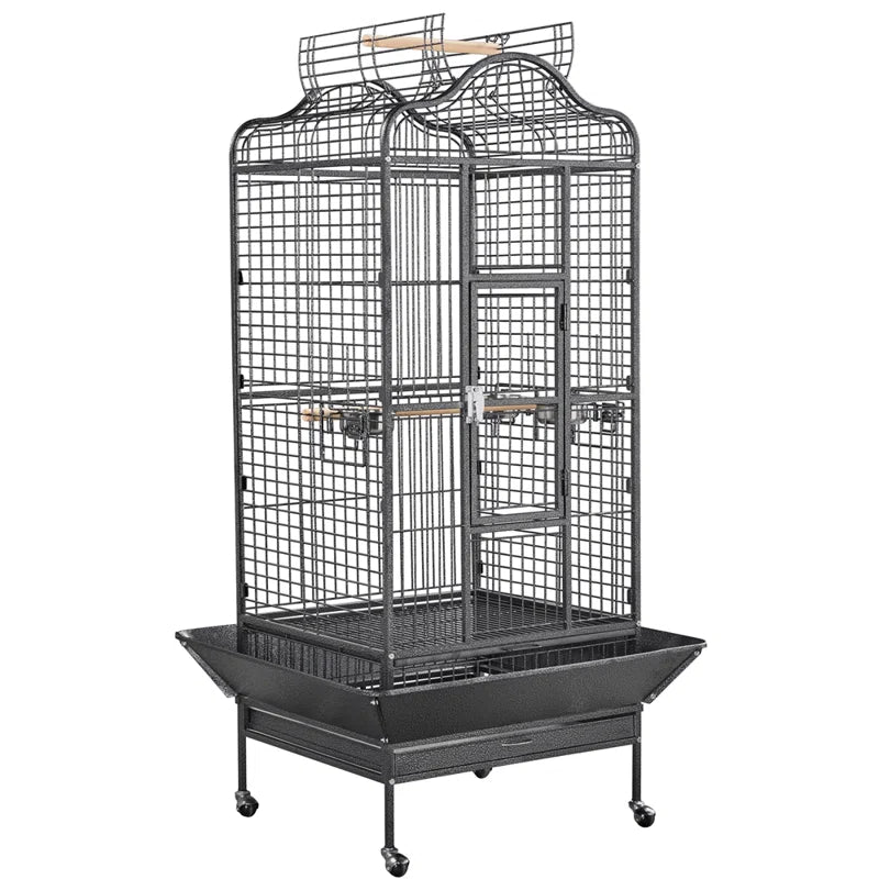 160Cm Iron Play Top Floor Bird Cage with Wheels