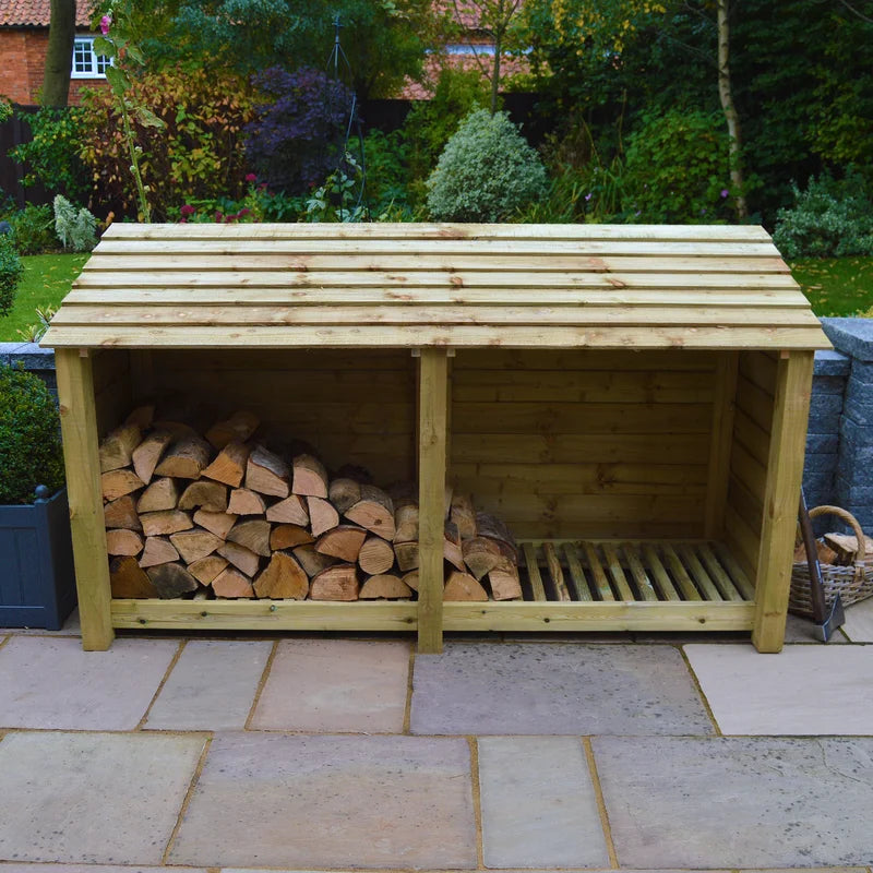 230Cm W X 80Cm D Solid Wood Log Store