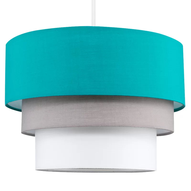 20Cm H Cotton Drum Pendant Shade ( Screw on )