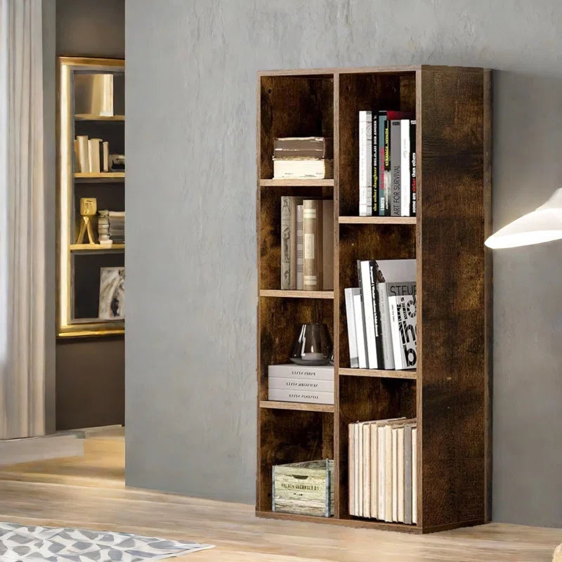 106 H X 50 W Bookcase Rustic Brown Living Room Hallway Furniture