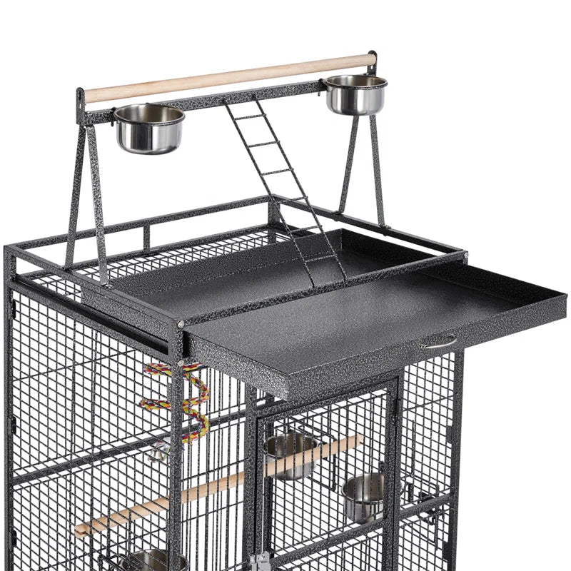 174Cm Iron Play Top Floor Bird Cage with Wheels