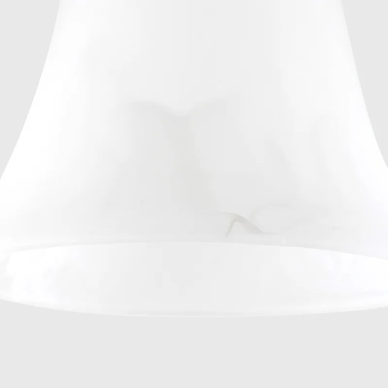 12Cm H Glass Bell Lamp Shade ( Screw on ) in White