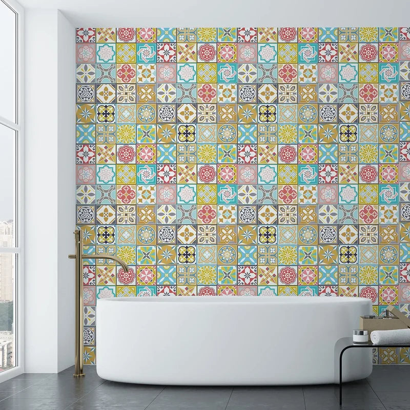 10Cm W X 10Cm L PVC Peel and Stick Mosaic Tile