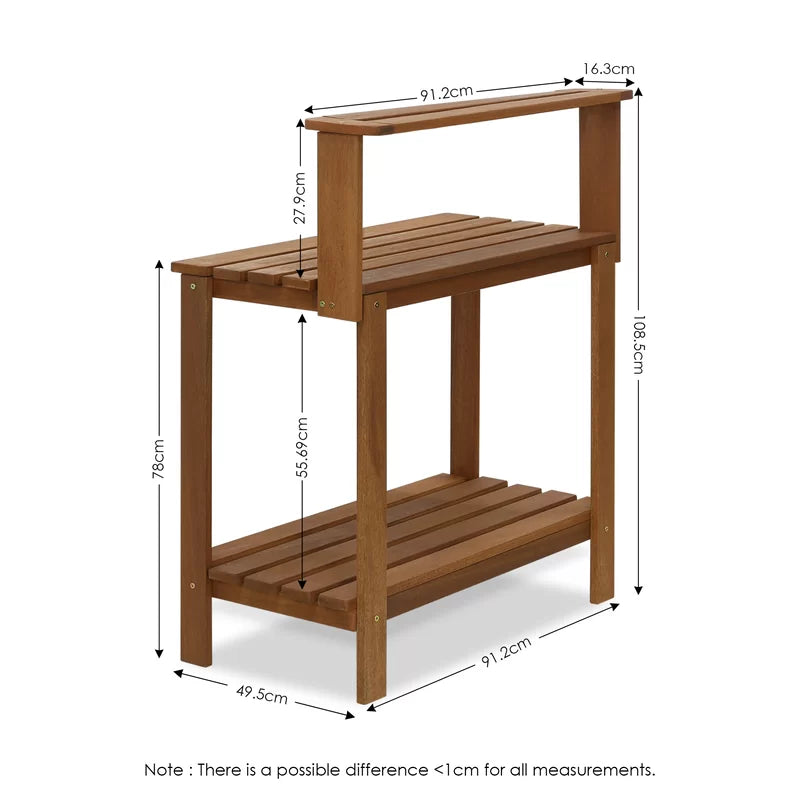 Yeprem Rubberwood Wood Potting Bench