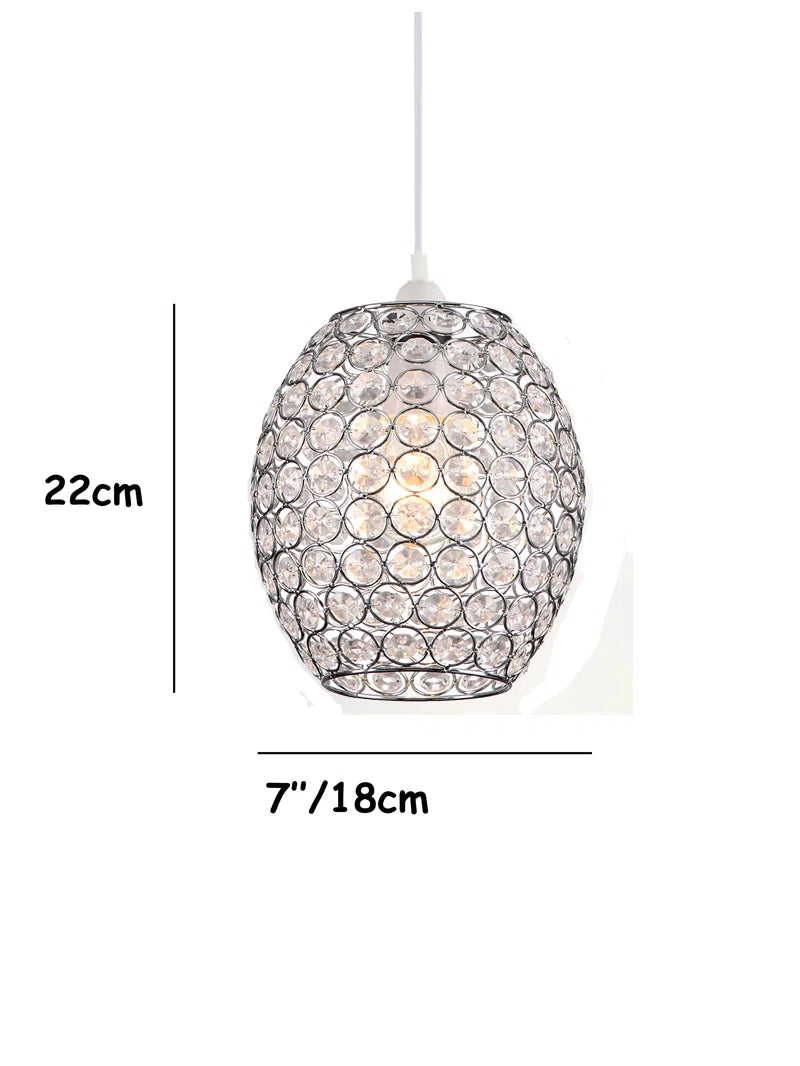 22Cm H X 18Cm W Plastic Oval Pendant Shade ( Screw on )