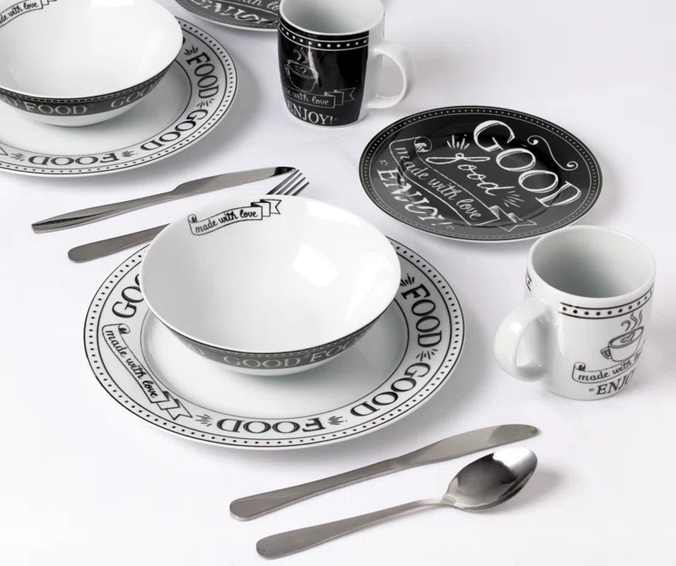 16 Piece Dinnerware Set, Service for 4