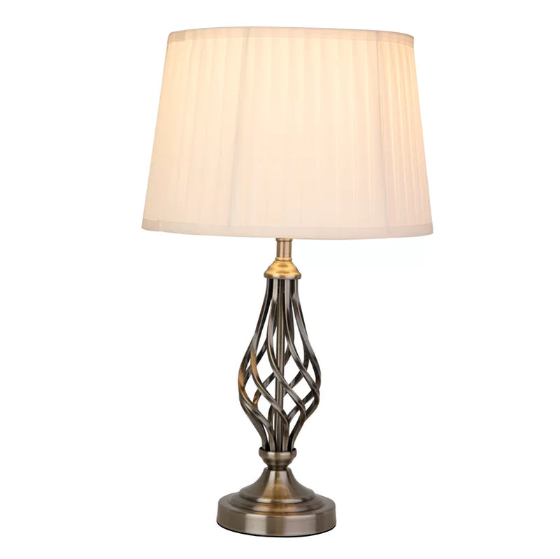 Zoey 49Cm Twist Traditional Antique Brass Metal Table Lamp