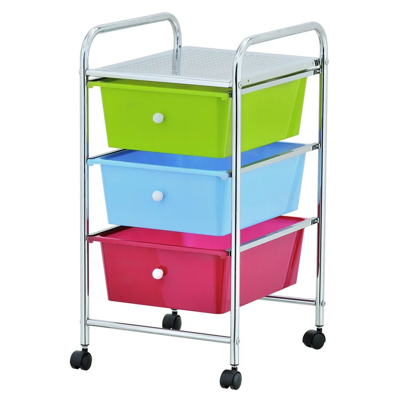 3 Drawer Trolley Storage Drawer