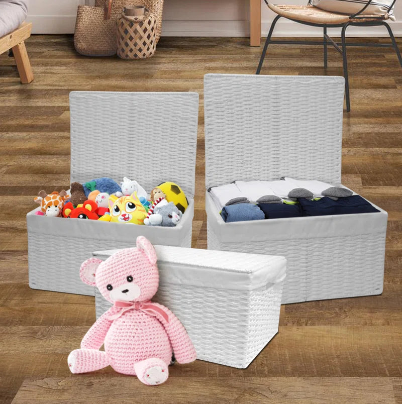 3 Piece Wicker Laundry Set