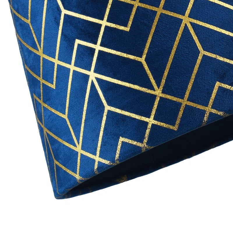 18Cm H Velvet Drum Lamp Shade ( Screw on ) Navy