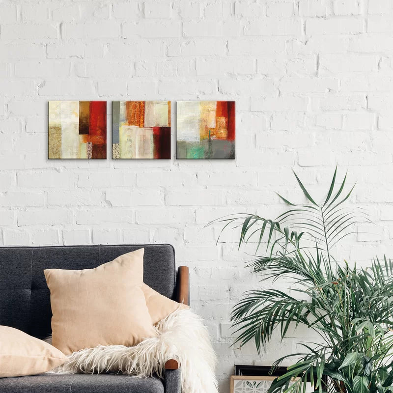 Warmth Triptych by Jane Davies - 3 Piece Wrapped Canvas Print