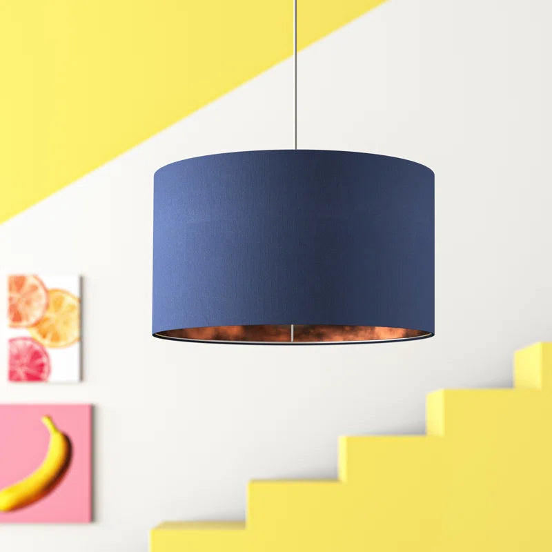 22.5Cm H Faux Silk Drum Pendant Shade ( Uno )