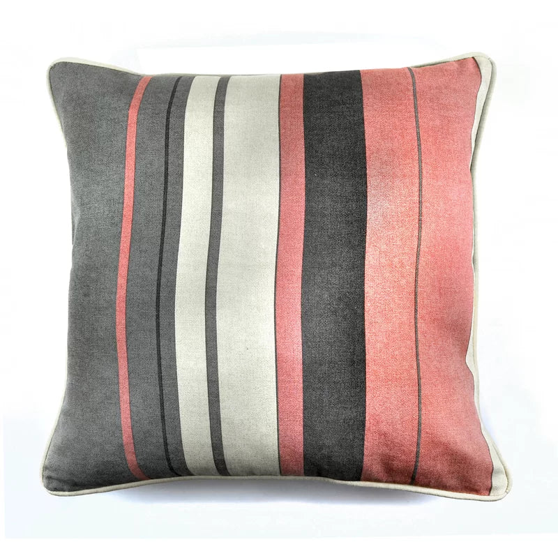 Whitworth Stripe Striped Square Throw Pillow Cover