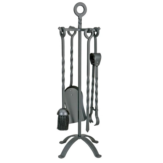 Village 5 Piece Cast Iron Fireplace Tool Set