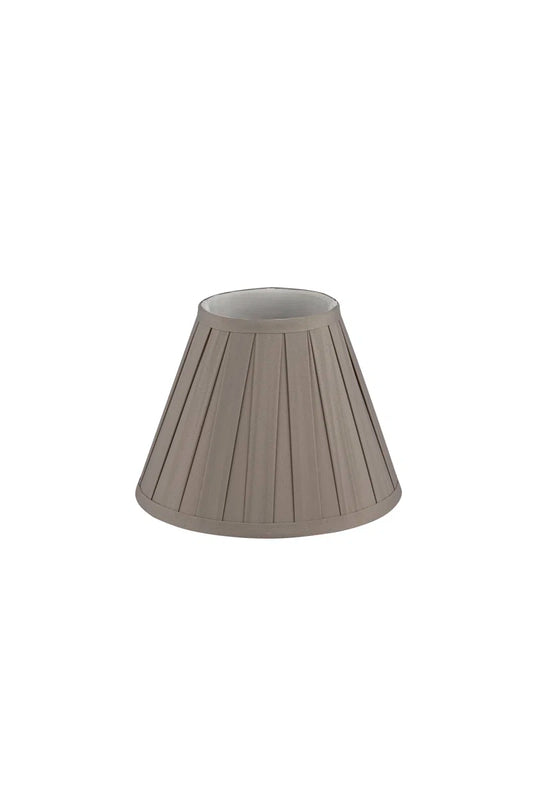 19Cm H X 25Cm W Polyester Empire Lamp Shade ( Clip on ) in Grey