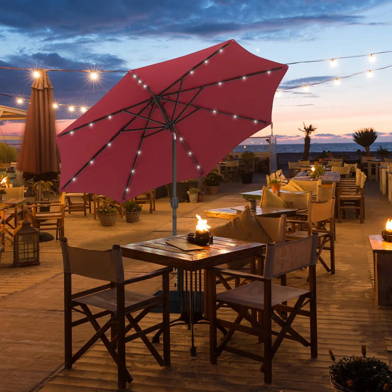 270Cm Lighted Tilt Market Parasol