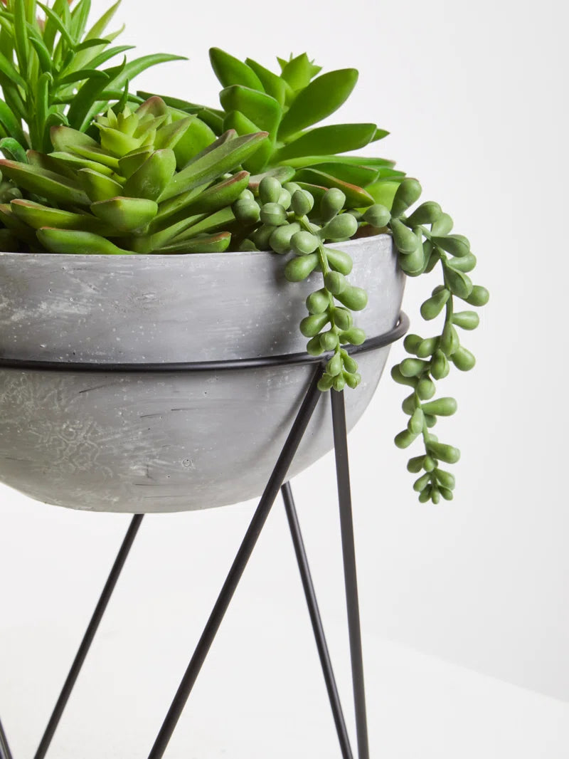 36Cm Faux Succulent Plant in Stone Planter