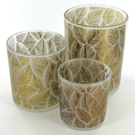 3 Piece Glass Tabletop Votive Holder Set