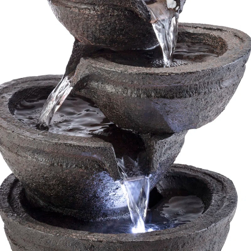 Weather Resistant Table Top Fountain with Light