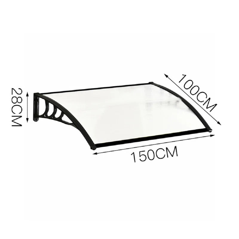 150Cm W X 100Cm D Plastic Cover Retractable Door / Window Awning