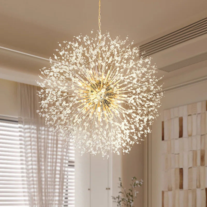 20 - Light Chandelier with Crystal Accents