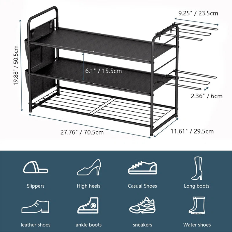 24 Pair Shoe Rack