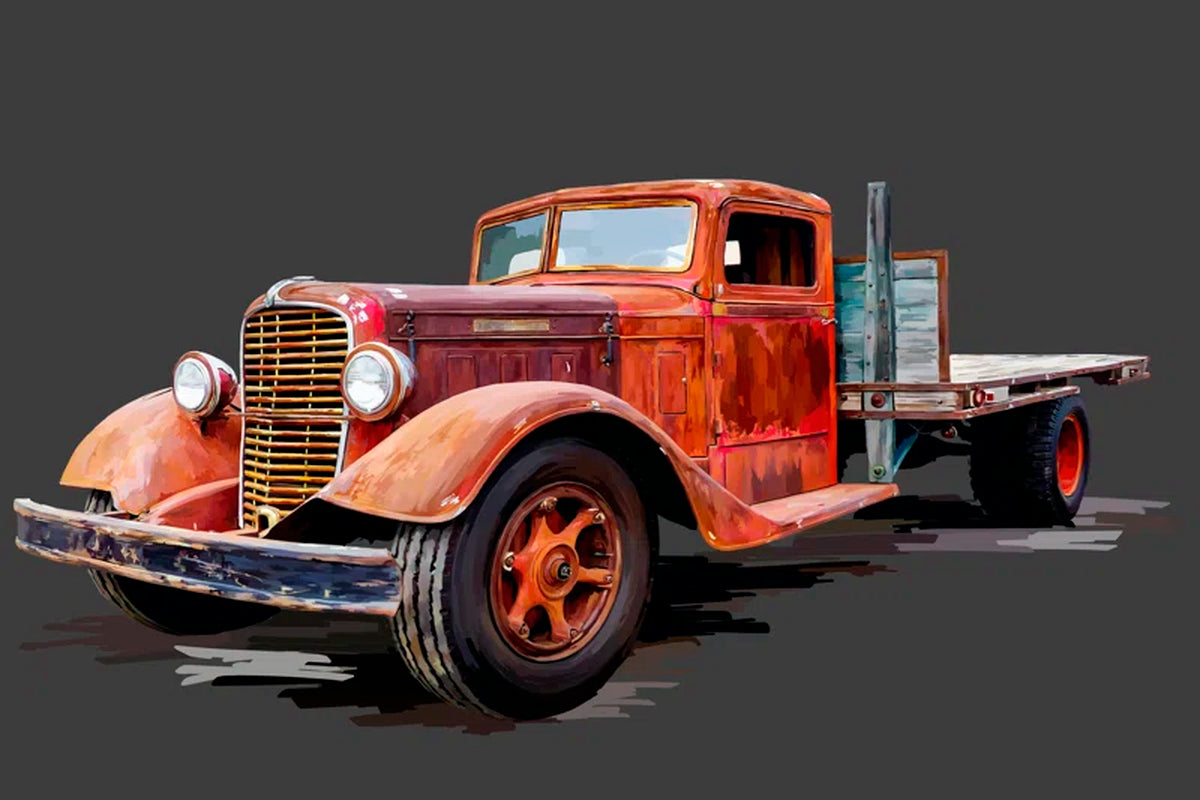 Vintage Truck I - Wrapped Canvas Art Prints