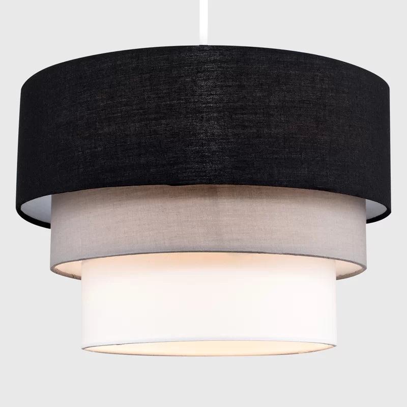 20Cm H Cotton Drum Pendant Shade ( Screw on )