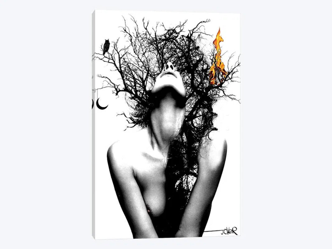 Wisdom and Fire by Loui Jover - Wrapped Canvas Print