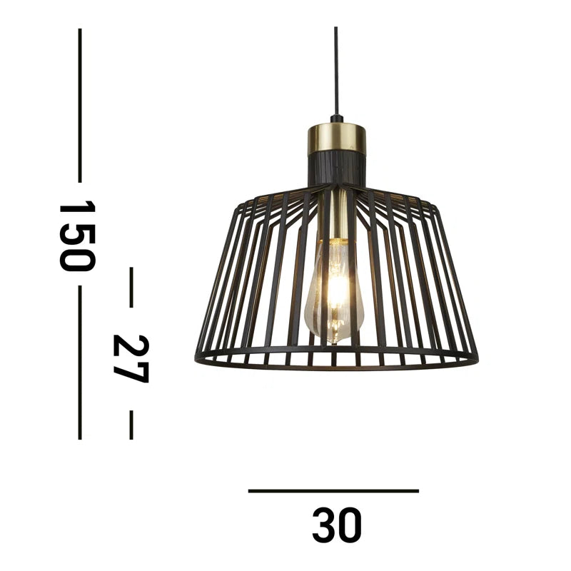 Villegas 1 - Light Black Geometric Pendant