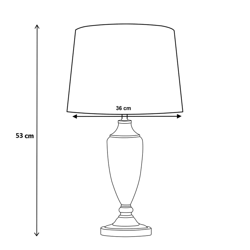 Zellner 53Cm Classic Gold Silver Table Lamp