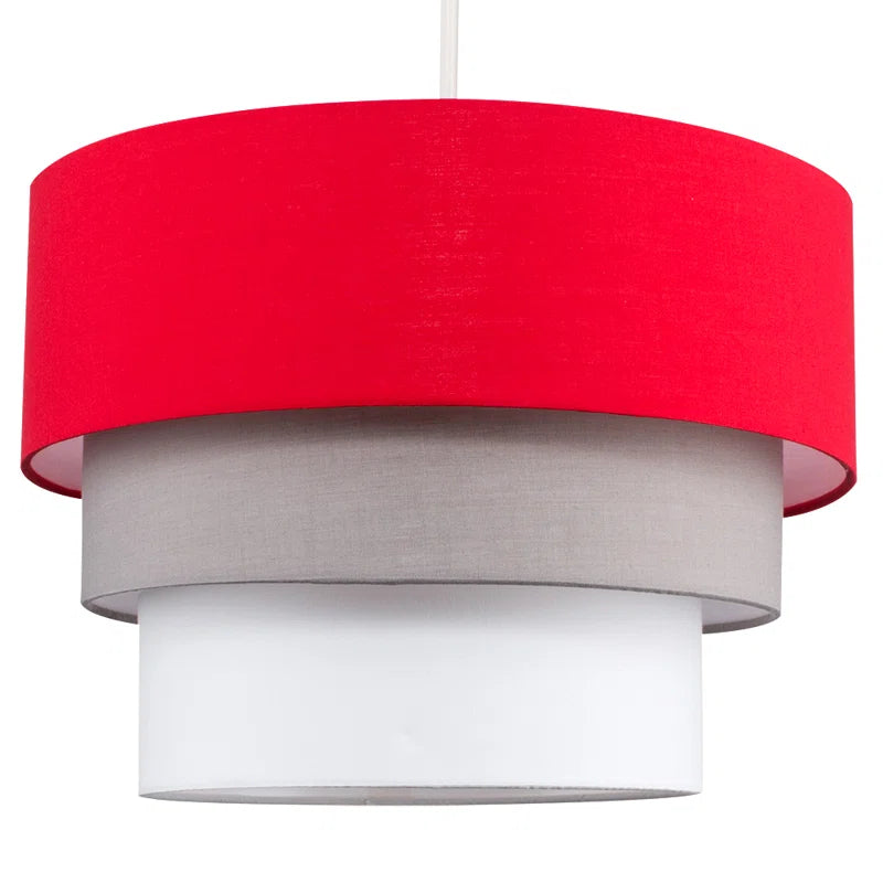 20Cm H Cotton Drum Pendant Shade ( Screw on )