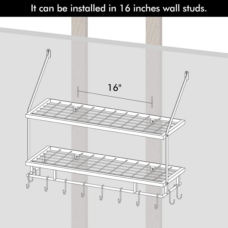 Wall Mounted Pot Rack