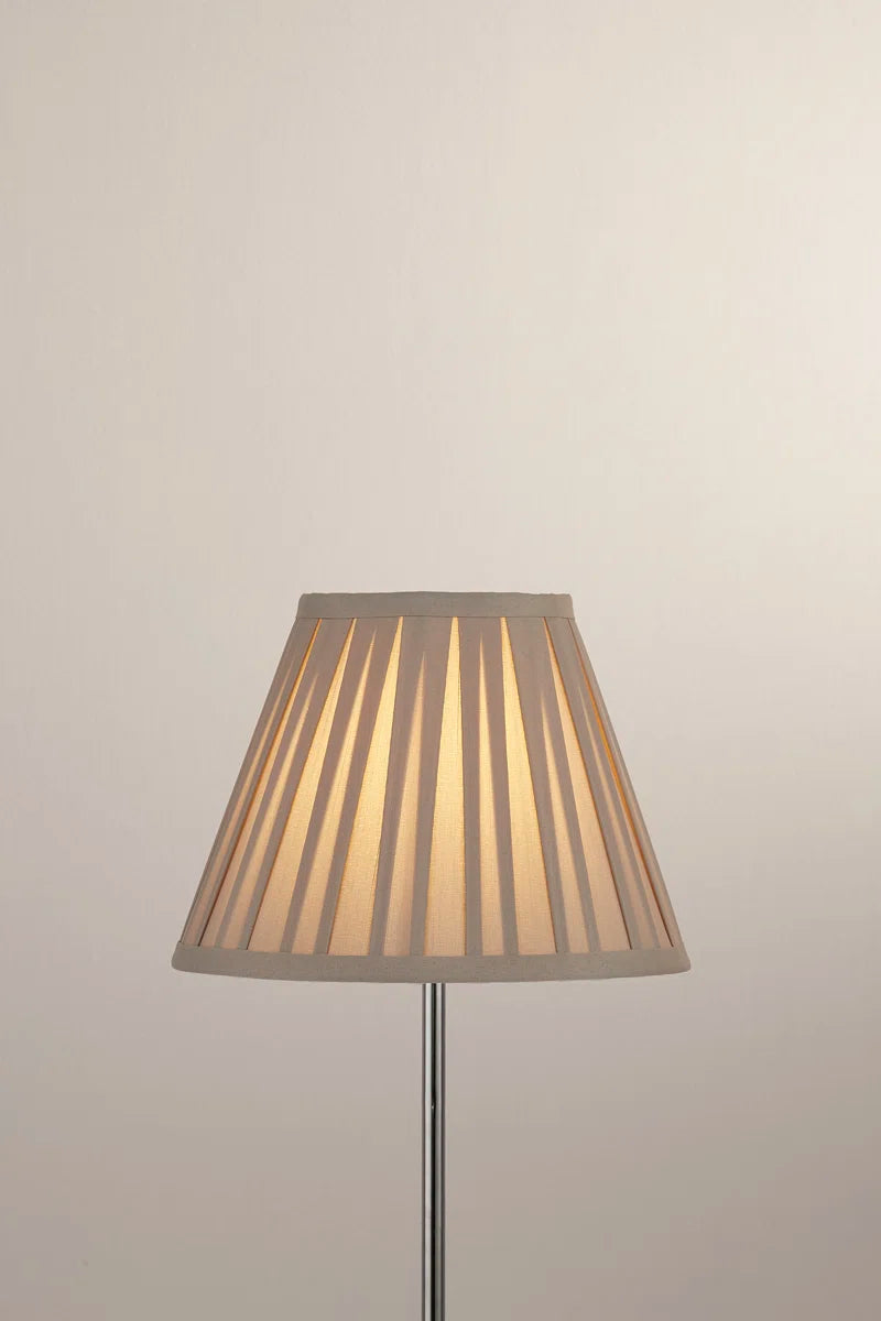 19Cm H X 25Cm W Polyester Empire Lamp Shade ( Clip on ) in Grey