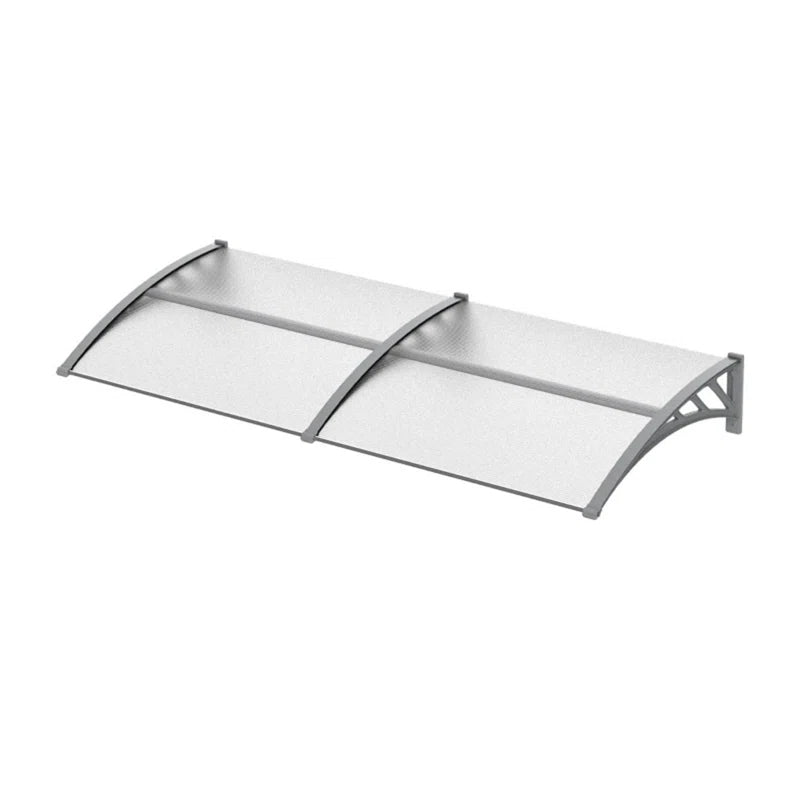 200Cm W X 80Cm D Plastic Grey Cover Retractable Patio Awning