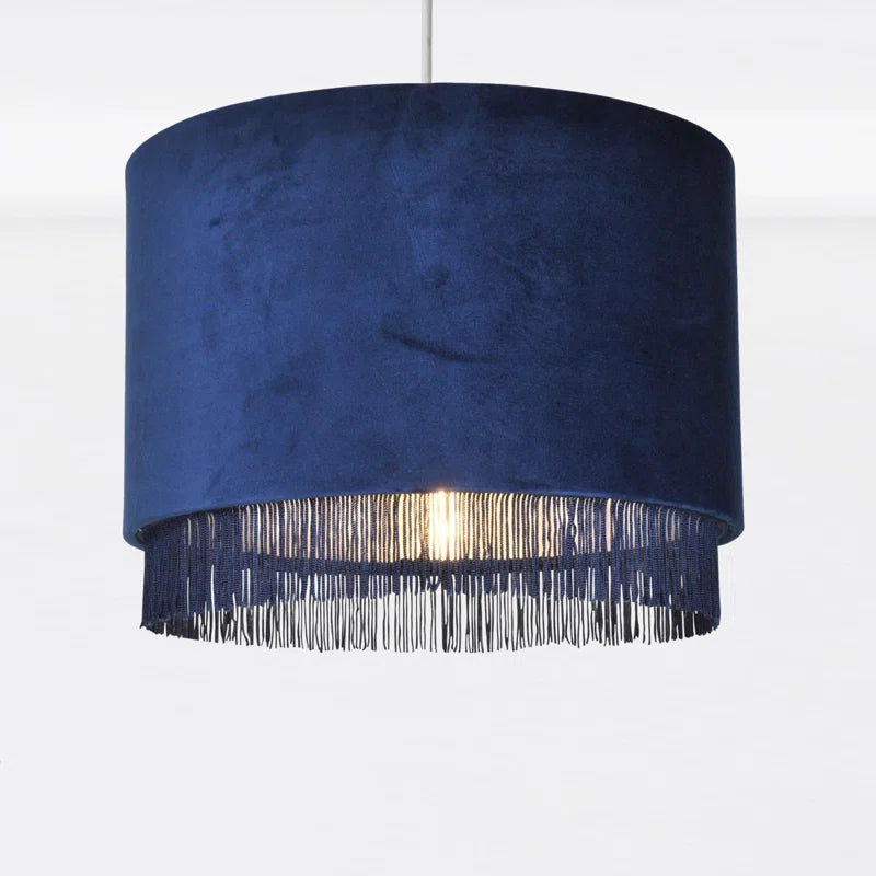 23Cm H X 30Cm W Fabric Drum Pendant Shade